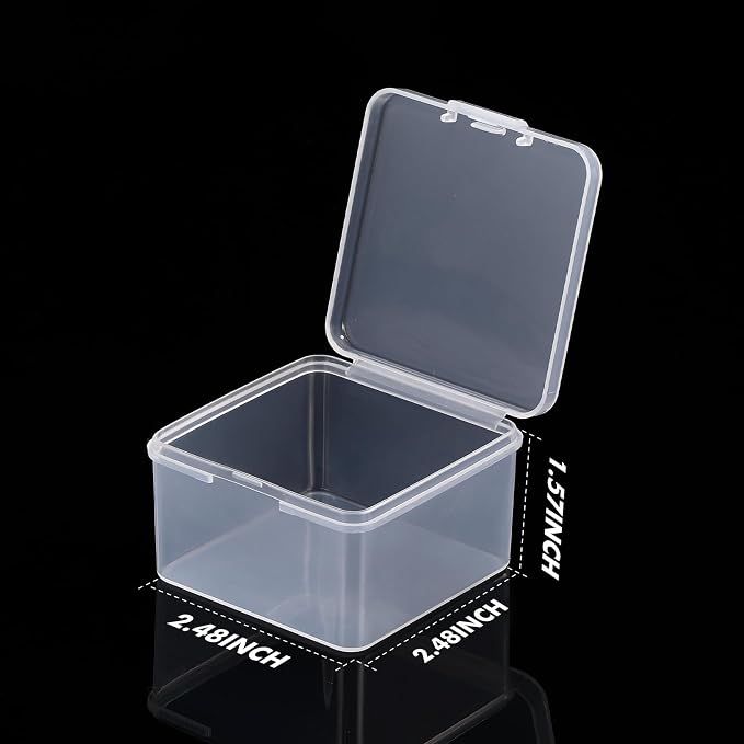 Jetec 18 Pieces Mini Plastic Clear Beads Storage Containers Box - Image 2