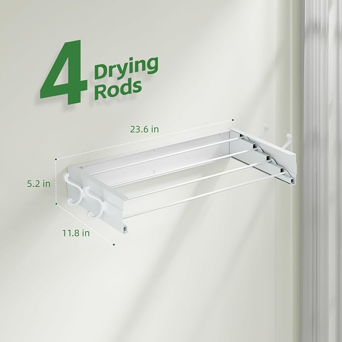 Wall Mounted Clothes Drying Rack - Image 3