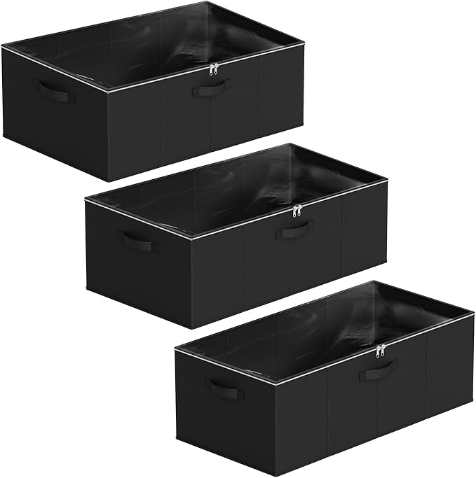 SpaceAid 3 Pack 10" High Under Bed Storage Containers, Large Underbed Storage - Image 7