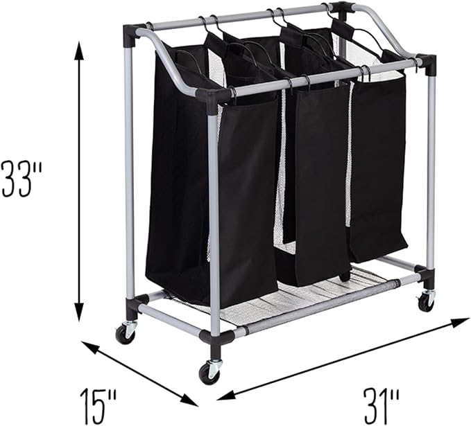Honey-Can-Do Triple Laundry Sorter - Image 7
