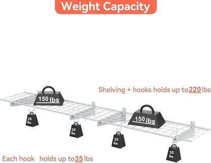 TORACK 2 Pack Garage Storage Wall Shelves - Image 6