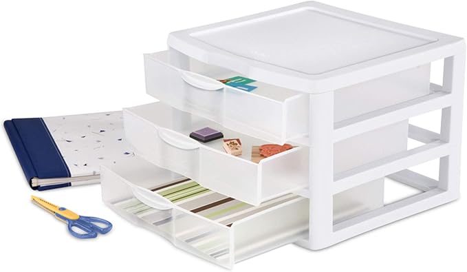 Tribello 3 Drawer Plastic Storage, Mini Drawer Unit - Image 7