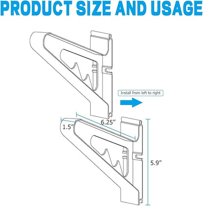 Poskad Snowboard Wall Mount Rack, Adjustable Storage Layers Space Saving Design - Image 4