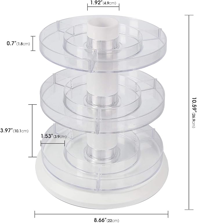 J JACKCUBE DESIGN Acrylic Rotating Nail Polish Display Stand Spinning Rack - Image 6