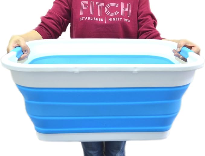 SAMMART Set of 2-41L Collapsible Plastic Laundry Basket-Pop Up Storage - Image 7