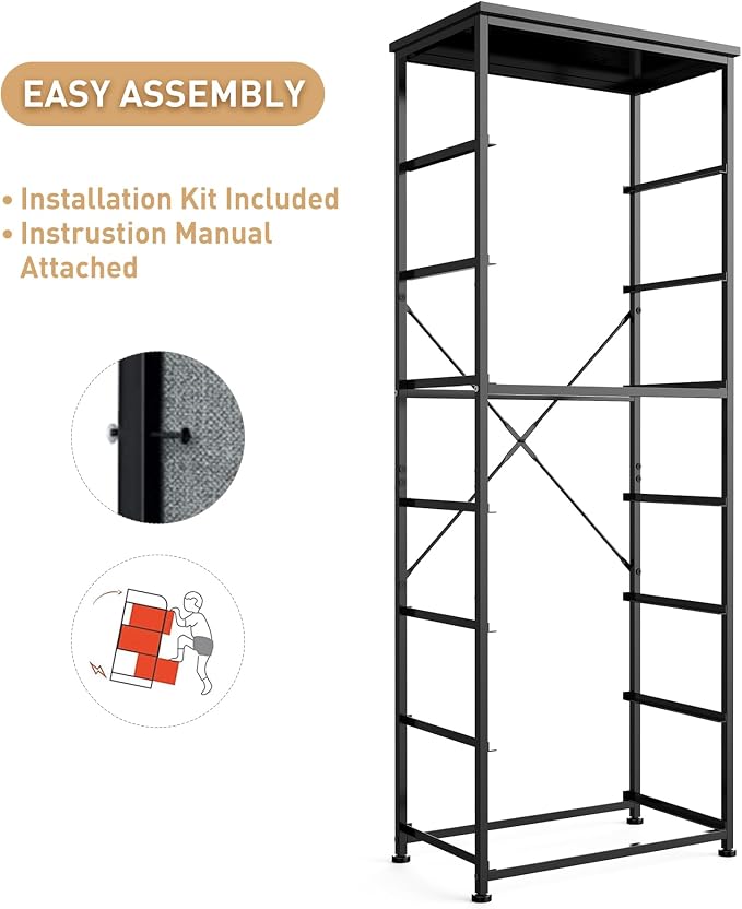 Mifuro Tall Fabric Dresser for Bedroom, Vertical Storage Organizer Tower - Image 9