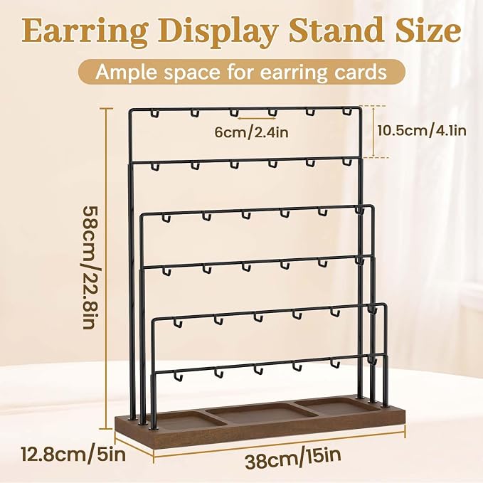 MODOWEY Earring Holder Organizer Display Rack - Image 2
