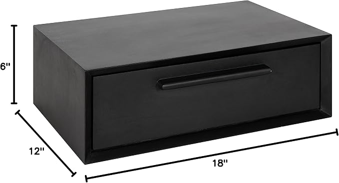 Kate and Laurel McCutcheon Floating Wood Storage Shelf, Decorative Transitional - Image 3