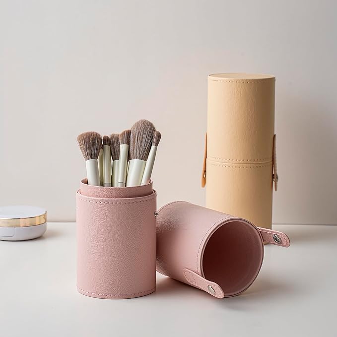 Portable Makeup Brush Holder, Waterproof PU Leather Travel Makeup Brush Case - Image 7