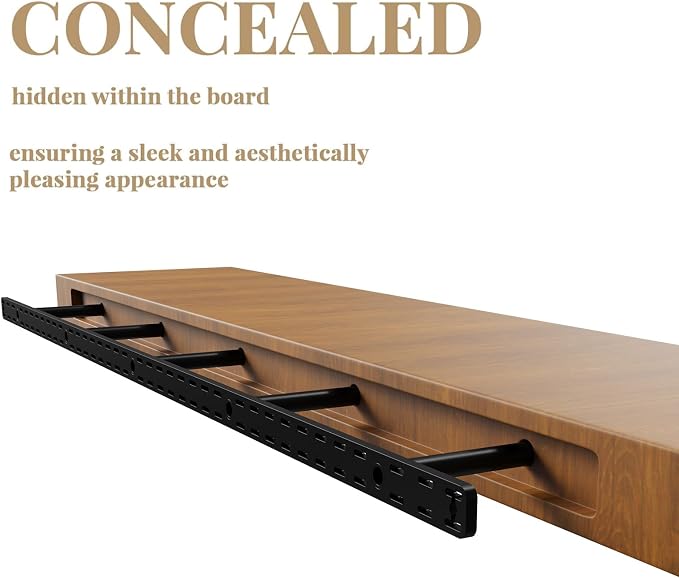 1 Pack Large Shelf Brackets Long Floating Shelf Bracket Invisible Floating - Image 7
