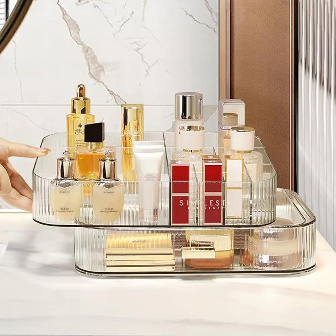 MIUOPUR Makeup Organizer with Stackable Drawers, Bathroom Vanity Organizers and - Image 4