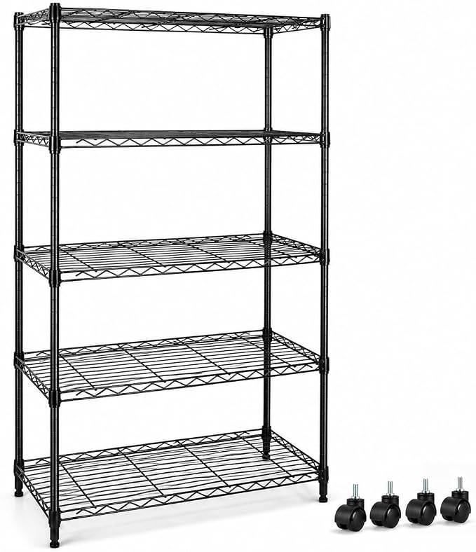 Simple Deluxe 5-Tier Heavy Duty Storage Shelving Unit, 1250 Lbs Loading Capacity by SimpleDeluxe