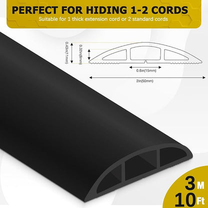 Floor Cord Cover 10FT Cord Covers - Image 2