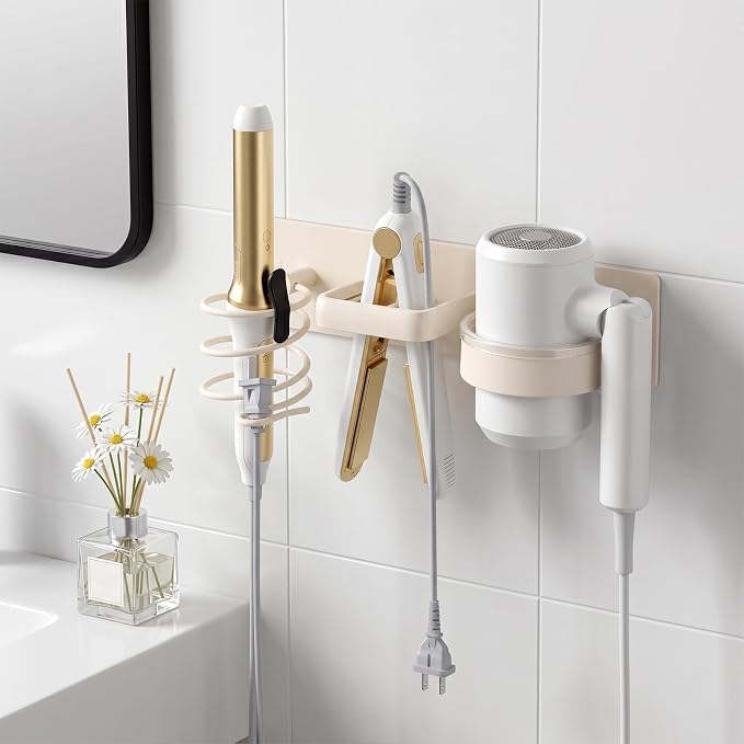 Hair Dryer Holder Curling Iron Holder Flat Iron, Curling iron holder wall mount - Image 2