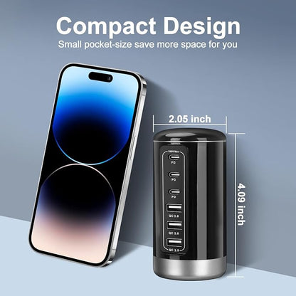 EGK USB Tower Fast Charging Station 6-Port 150W - Image 3
