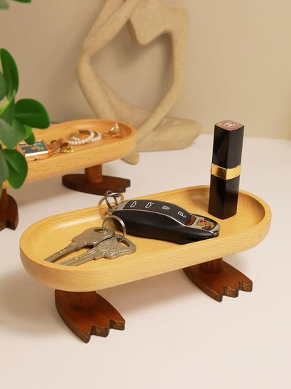 Wood Key Tray for Entryway Table, Key Bowl, Jewelry Tray, Valet Tray - Image 4