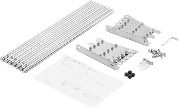 Wall Mounted Laundry Drying Rack, Retractable Clothes Drying Rack - Image 9