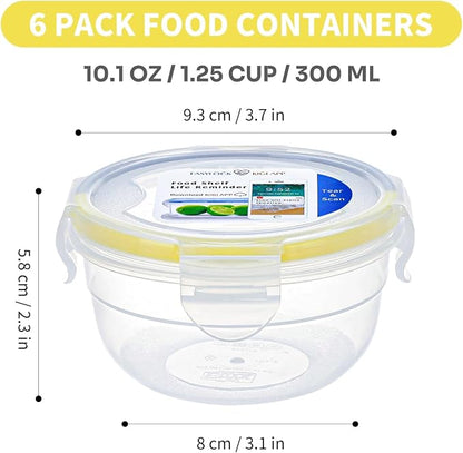 KIGI Small Plastic Bowls with Lid, Leakproof Round Food Storage Container Set - Image 2