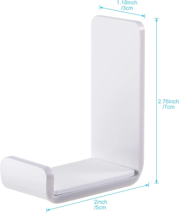 Weewooday 4 Pieces Headphone Hanger Headset Stand Holder Adhesive Wall Mount - Image 2