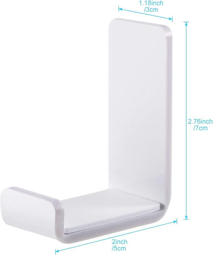 Weewooday 4 Pieces Headphone Hanger Headset Stand Holder Adhesive Wall Mount - Image 2