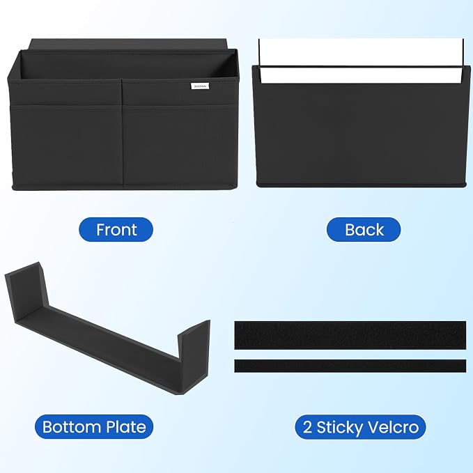 Desk Side Hanging Organizer, Adhesive Storage Bag - Image 4