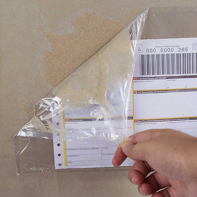 7.5" x 5.5" Packing List Pouches, 100 Pack Shipping Label Envelopes Clear - Image 3