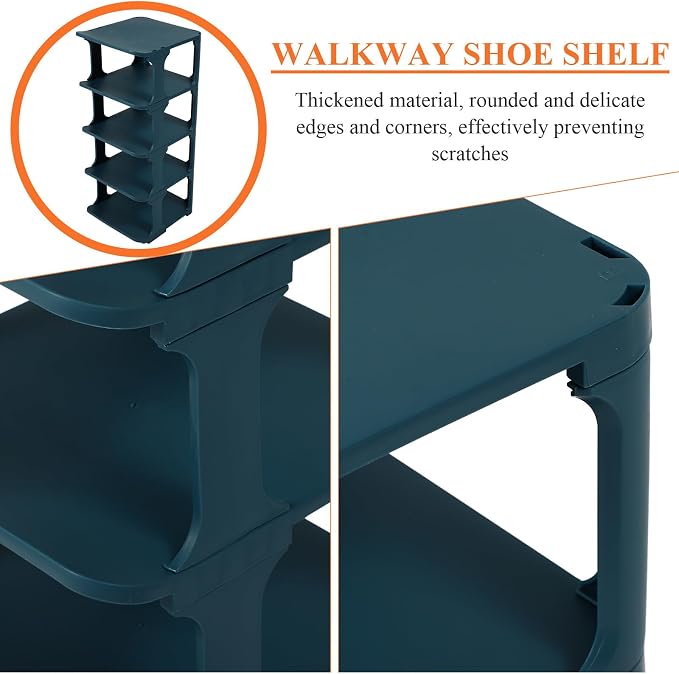 Garneck Multi-layer Plastic Shoe Organizer Rack Sturdy Walkway Storage Shelf - Image 3