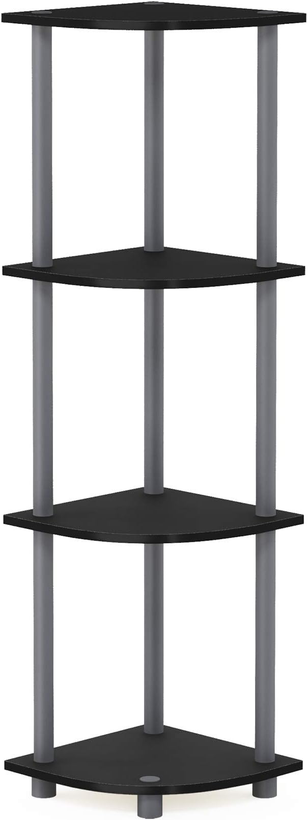 Furinno Turn-N-Tube Corner Shelf, 4-Tier Corner Bookshelf, Display Storage - Image 6