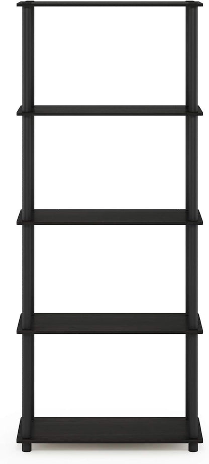 Furinno TURN-N-TUBE Storage Shelves, 5-Tier Book Shelf, Corner Shelf, Toolless - Image 6