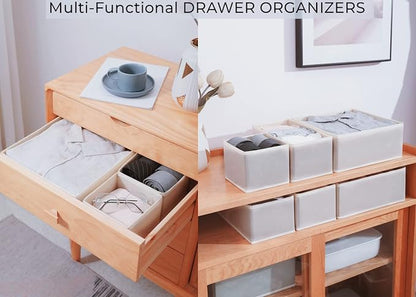 Fordonral 12 Pack Drawer Organizer Clothes, Foldable Fabric Dresser Organizer - Image 2