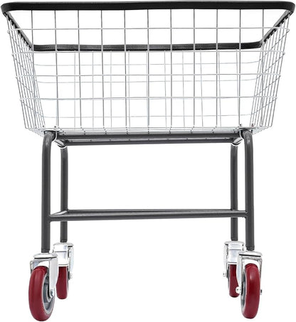 Laundry Cart, Steel Wire Laundry Cart, Laundry Basket - Image 7