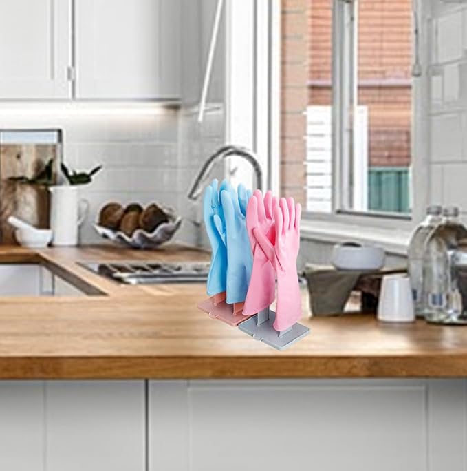 2 Pcs Glove Storage Stand Holder, Detachable Cleaning Rubber Glove Stand Glove - Image 4