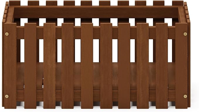 Furinno TIOMAN Planter Box, Hardwood Slat Style Flower Box, Rectangular Garden - Image 7