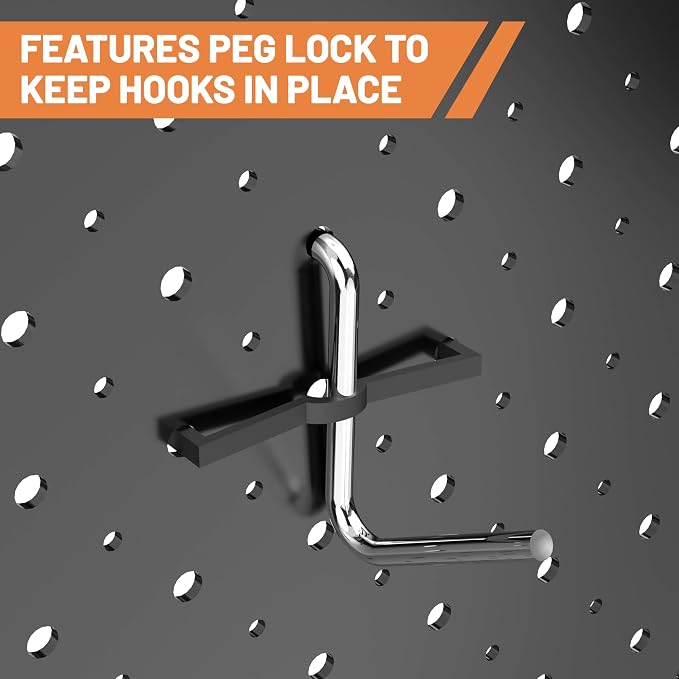 Ultrawall 120-Piece Pegboard Hooks Set, Peg Board Organizer Accessories - Image 7