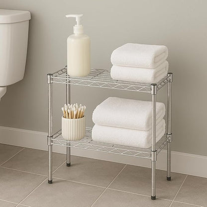 Honey-Can-Do 14x24x24 Shelving Unit CRM SHF-09374 Chrome, 500 lbs | 500 lb - Image 2