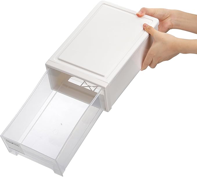 3 Pack Plastic Stackable DrawerStorage Drawers Bins, Small Drawer-type Desk - Image 4