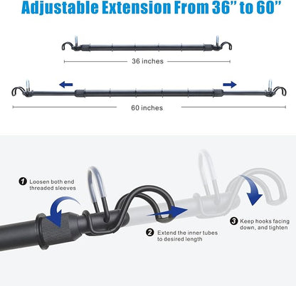 Car Travel Clothes Hanger Bar Expandable 36''-60'' | Clothing Rack - Image 2