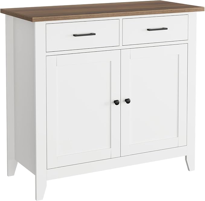 HORSTORS Farmhouse Kitchen Storage Cabinet, Small Buffet, Coffee Bar, 35.8"W - Image 7