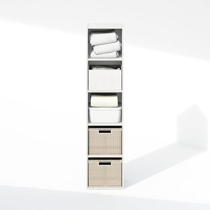 Furinno Reed Closet Organizers and Storage, 5-Tier Closet Organizer, Open Shelf - Image 7