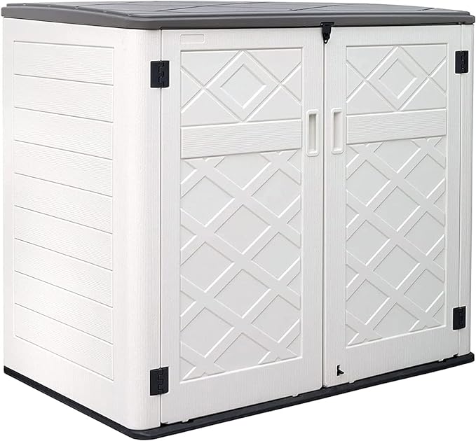 KINYING Larger Outdoor Storage Shed Weather Resistance, Horizontal Outdoor by KINYING