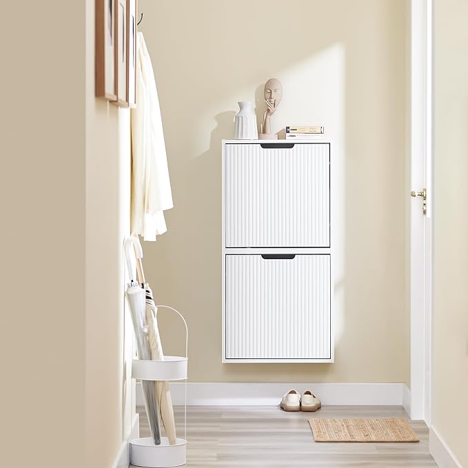 SoBuy Wall Mounted Slim Shoe Cabinet - Image 10