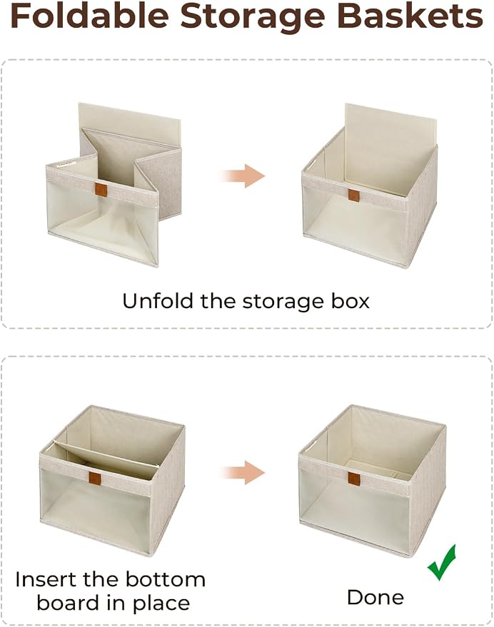 StorageWorks Closet Storage Bins, Large Storage Baskets - Image 6