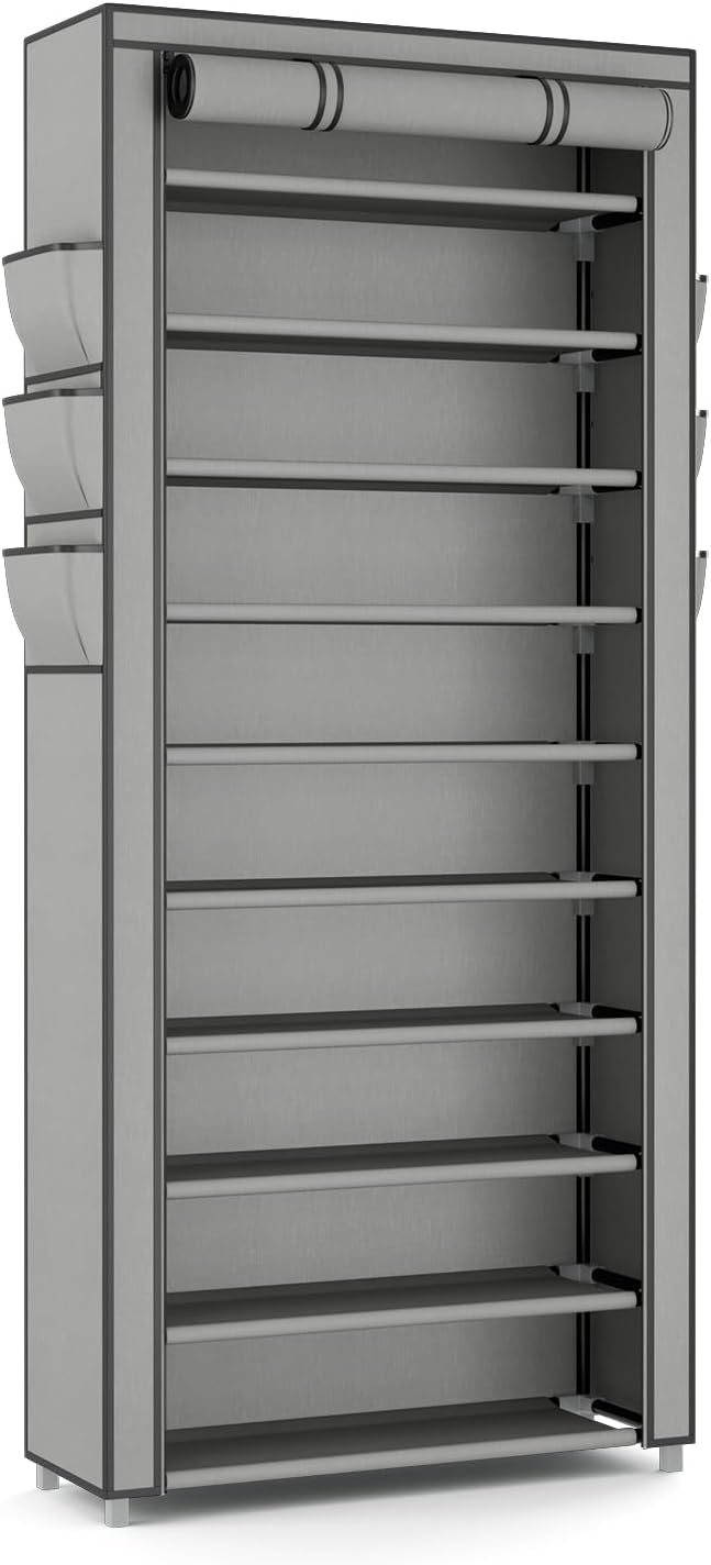 VTRIN Vertical Narrow Shoe Rack Organizer Tall Shoe Rack - Image 8