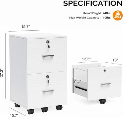VINGLI 2 Drawer File Cabinet - Image 3