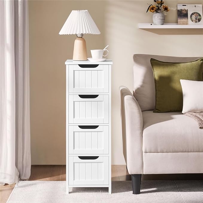 Yaheetech Bathroom Storage Cabinet, Beside Toilet or Vanity, Beadboard Tower - Image 4