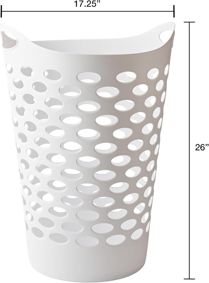 2.2 BUSHEL Flexible Laundry Basket, Tall plastic hamper - Image 5