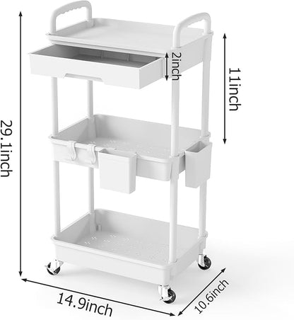 3 Tier Rolling Utility Cart - Image 2