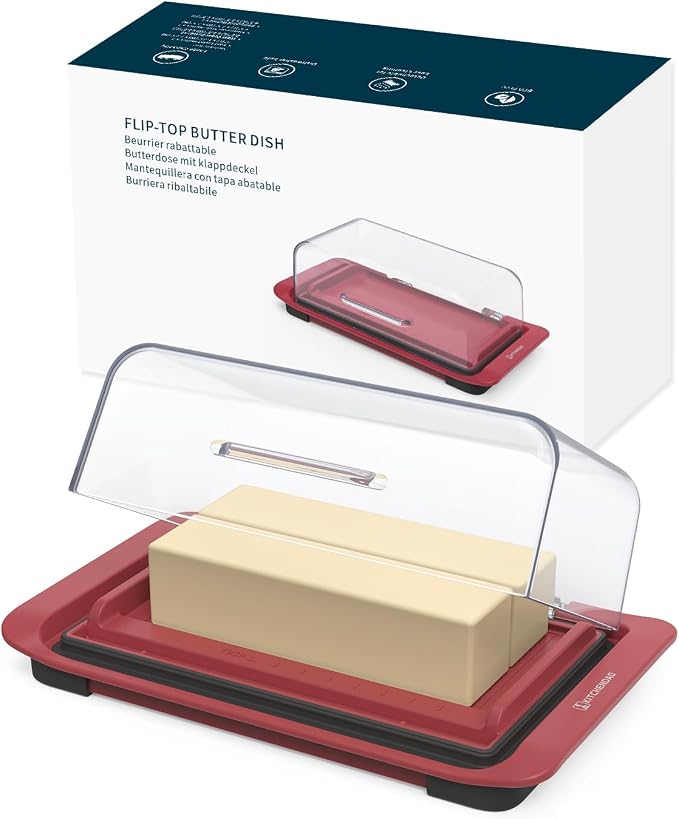 KITCHENDAO Airtight Flip-Top Butter Dish by KITCHENDAO