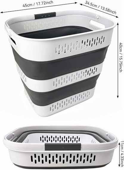 SAMMART 40L Collapsible Plastic Laundry Basket - Image 6