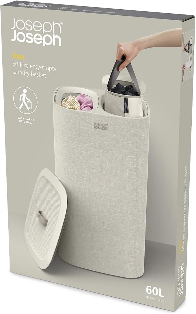 Joseph Joseph Tota 60 liter/15.8 gallon Laundry Hamper Separation Basket - Image 5